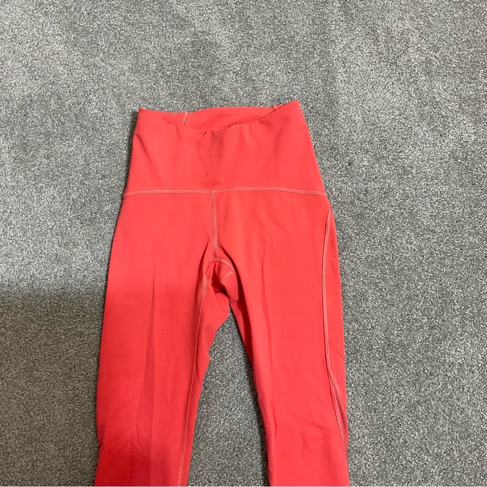 Lululemon Train Time HR Tight 25‘’ size：2 Poppy Coral - Picture 4 of 9